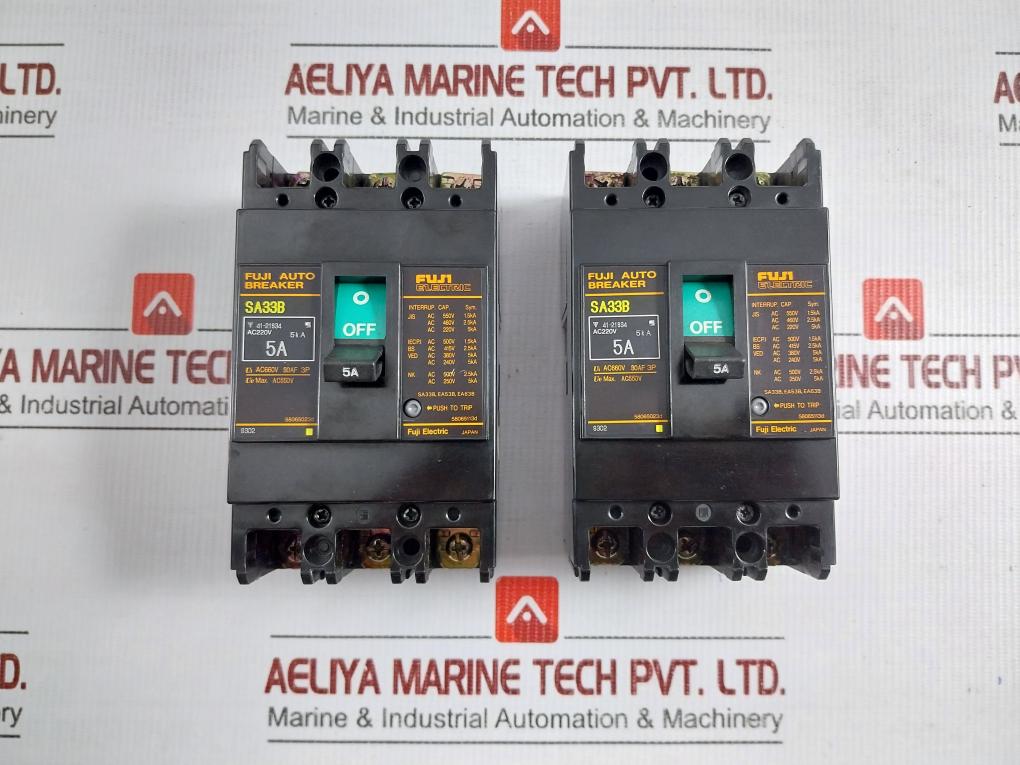 3-pole Circuit Breaker 50/60Hz 660 Vac Fuji Electric Sa33B
