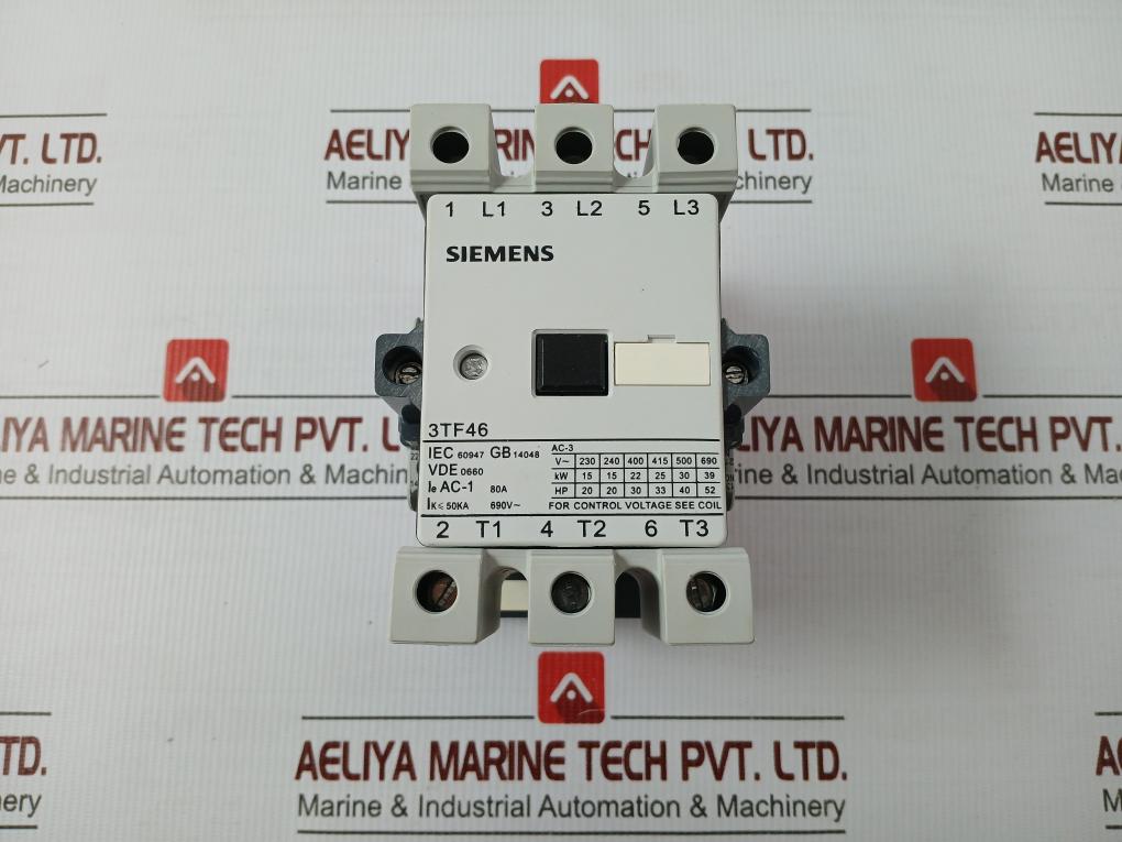 3-pole Contactor Ac 220V 50/60Hz Siemens 3Tf46 22-0Xn2