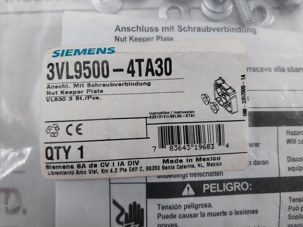 3-pole Molded Case Circuit Breaker 3Vl5763-2Dc36-0Ae1 Siemens