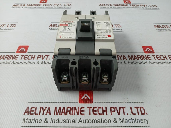 3-pole Molded Case Circuit Breaker Devico Db103Sb Dong-a Electric 30A 690V