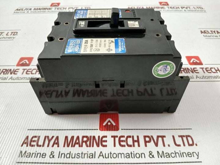 3-pole Molded Case Circuit Breaker Hbh-103 Hyundai 660V/20A