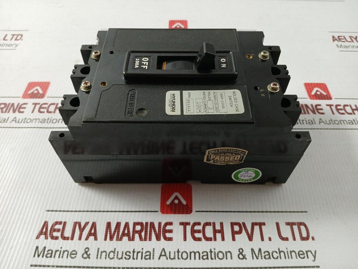 3-pole Molded Case Switch Hsd-100S 100A Hyundai Ac600V Dc250V 100A