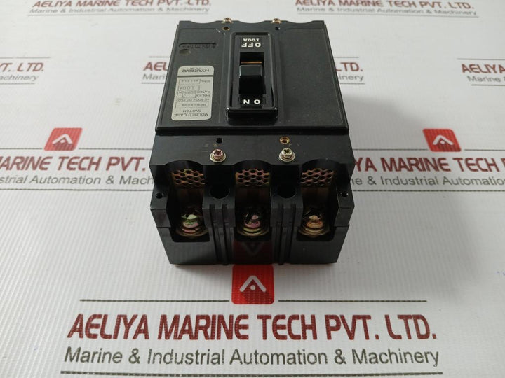 3-pole Molded Case Switch Hsd-100S 100A Hyundai Ac600V Dc250V 100A