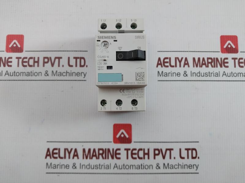3-pole Motor Protection Circuit Breaker 3Rv1011-1Ba10 Siemens