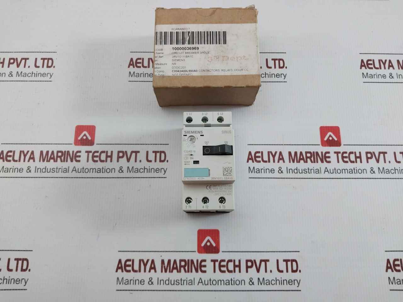 3-pole Motor Protection Circuit Breaker 3Rv1011-1Ba10 Siemens