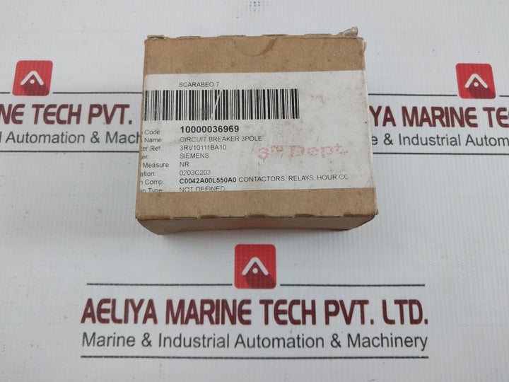 3-pole Motor Protection Circuit Breaker 3Rv1011-1Ba10 Siemens