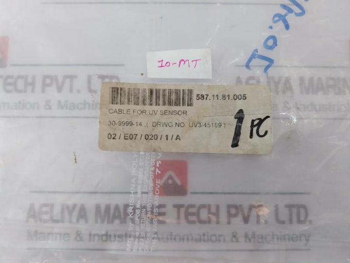 30-9999-14 Cable for UV Current Sensor Element, 10-MT Length 587.11.81.005