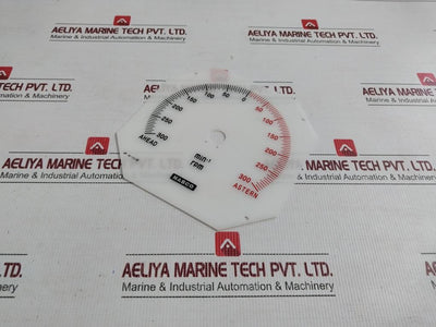 300-0-300 Min-1 Nabco Dial Face For Propulsion And Control System
