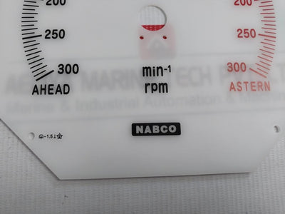 300-0-300 Min-1 Nabco Dial Face For Propulsion And Control System