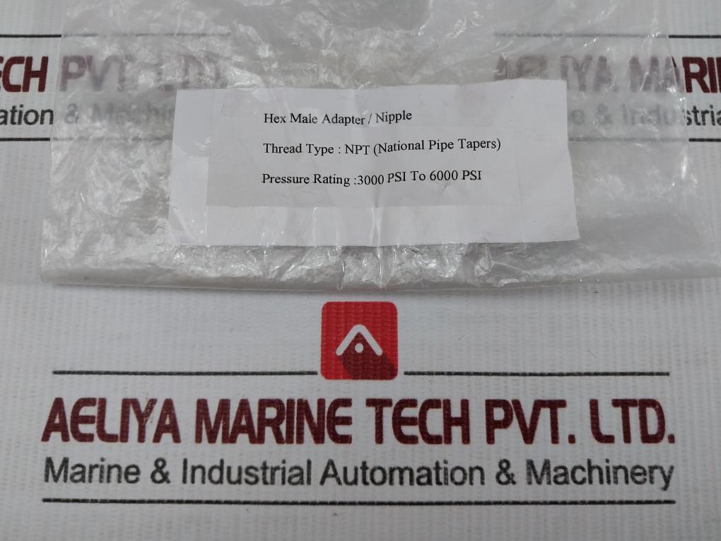 3000 Psi To 6000Psi National Pipe Tapers Hex Male Adapter