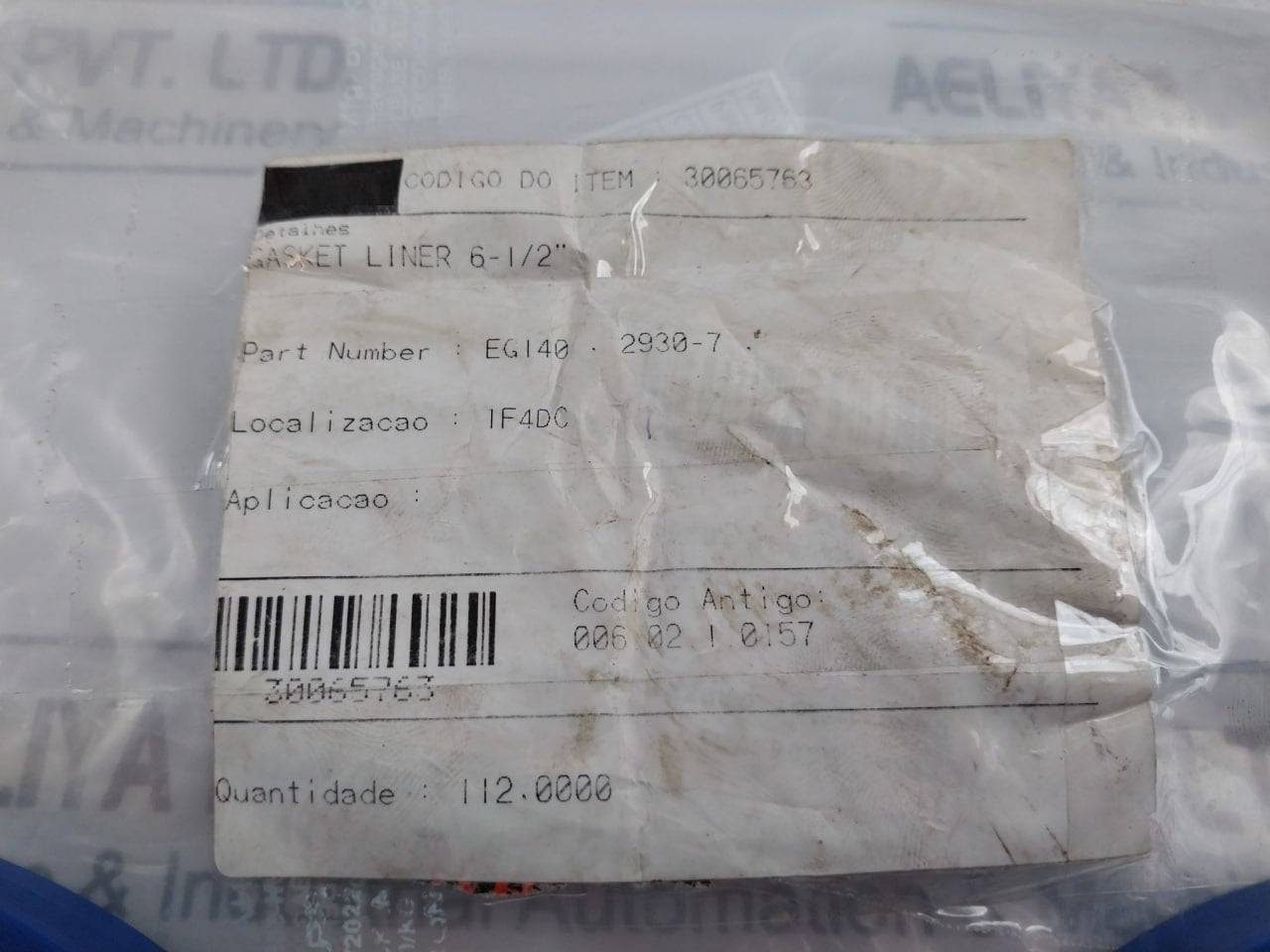 30065763 Gasket Liner Eg140 2930-7 006.02.1.0157