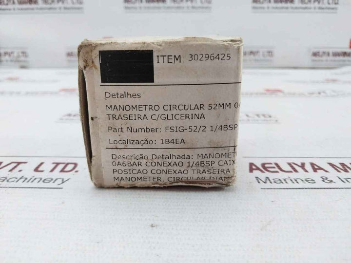 30296425 Dial Pressure Gauge 0-100 Psi 0 To 6 Bar