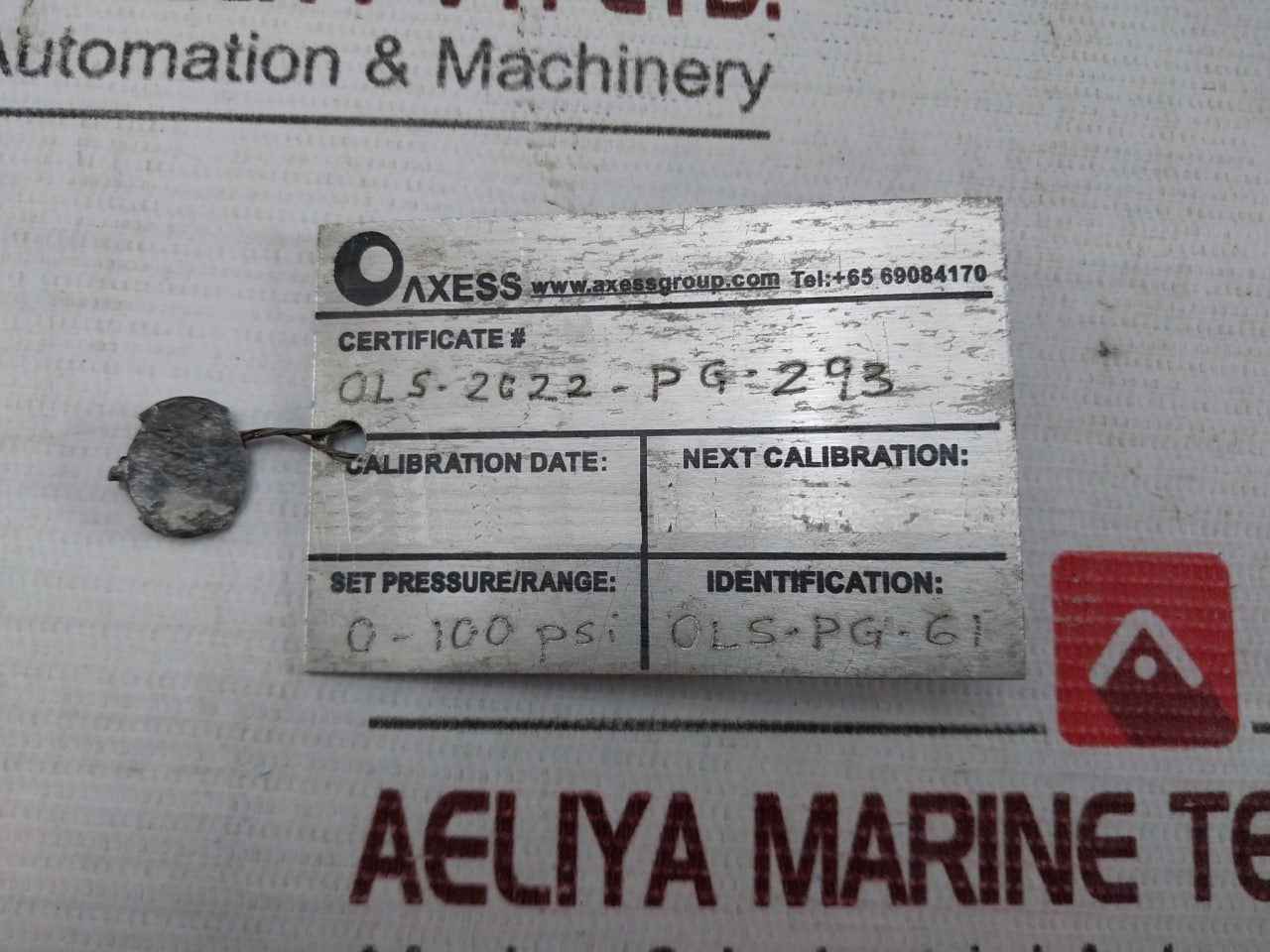 30296425 Dial Pressure Gauge 0-100 Psi 0 To 6 Bar