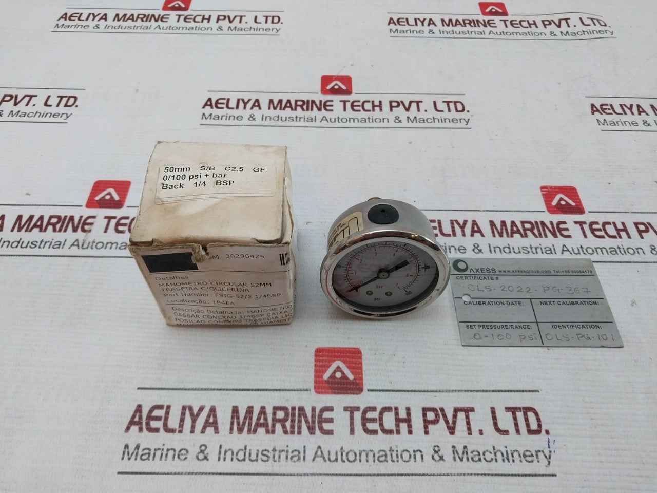 30296425 Pressure Gauge 0-100 Psi 0-7 Bar