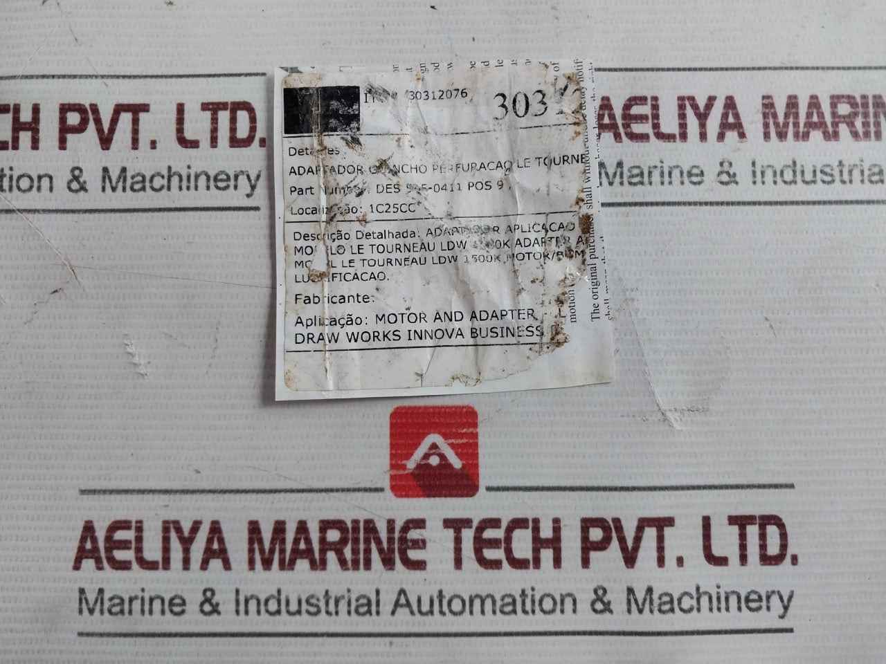 30312076 Motor Adapter Pos 9 Des 5 5-0411