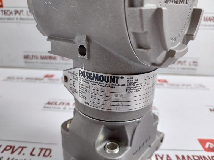 3051 Cd2A22A1Li1Q4 Differential Pressure Transmitter 250Bar Rosemount