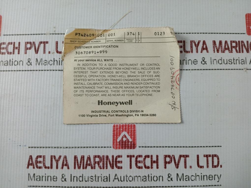 30670891-999-Analog-Chart-Recorder-Honeywell-209272-11