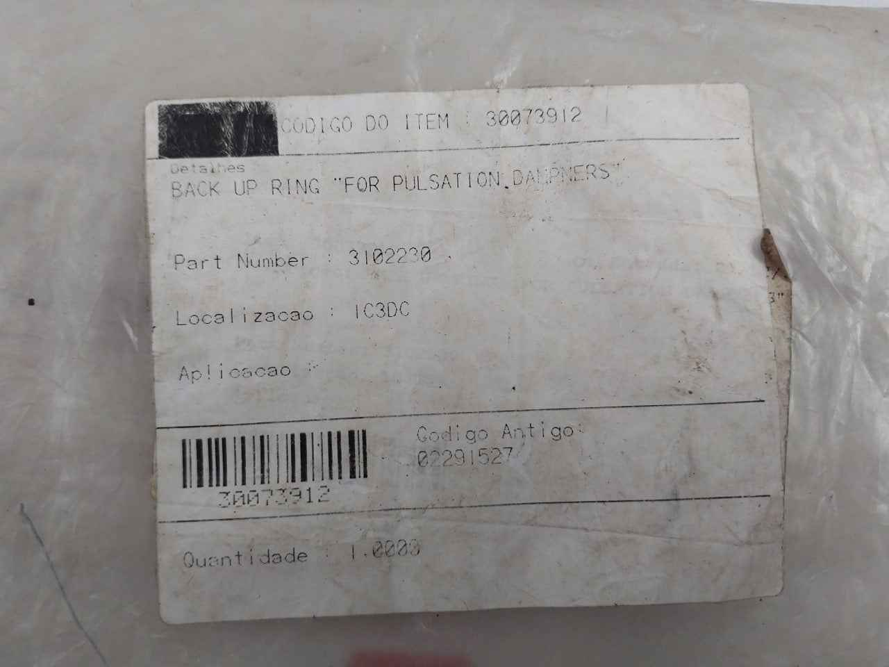 3102230 Back Up Ring For FOR Pulsation Dampner