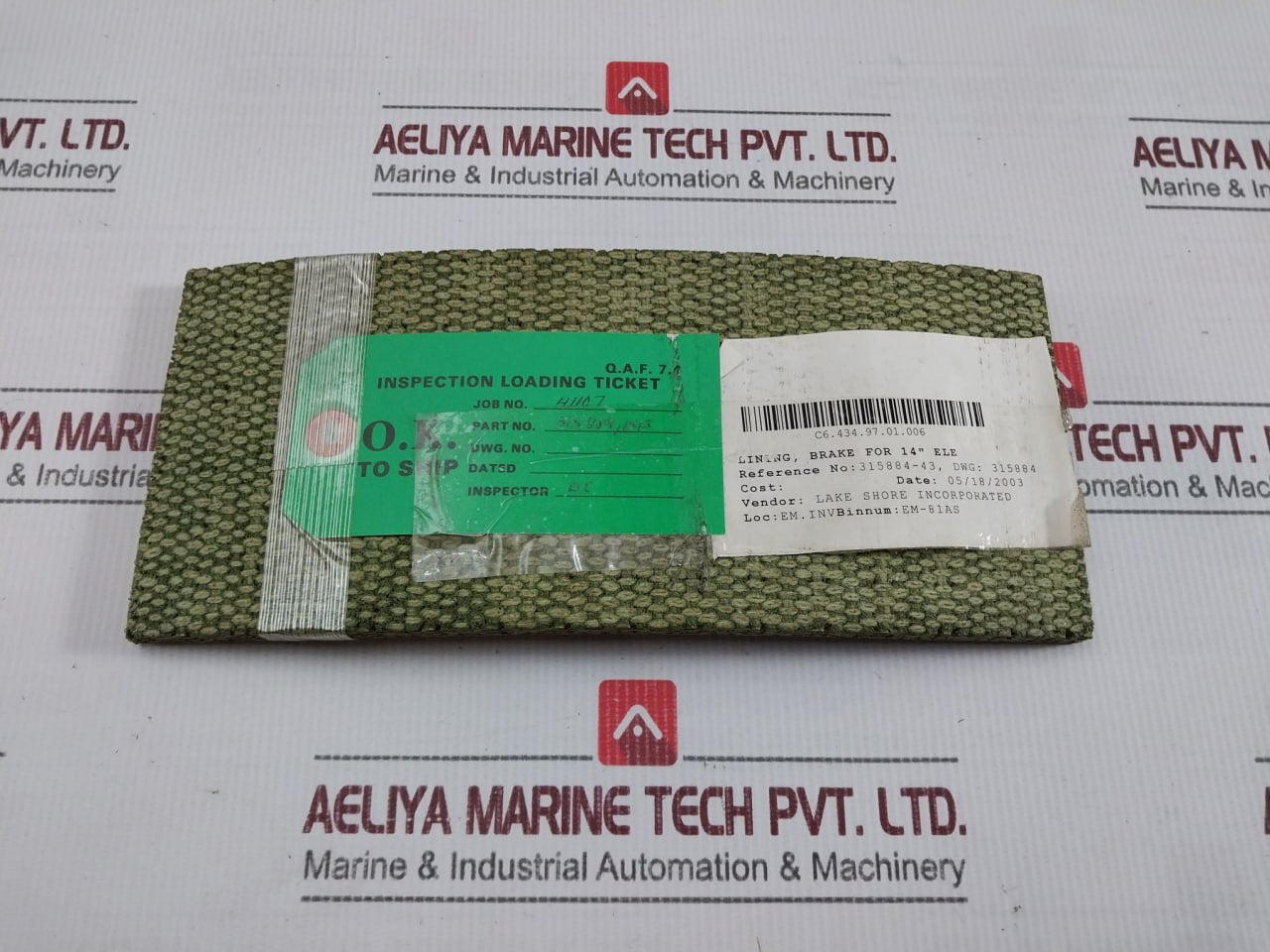 315884-43 Lining Brake For 14