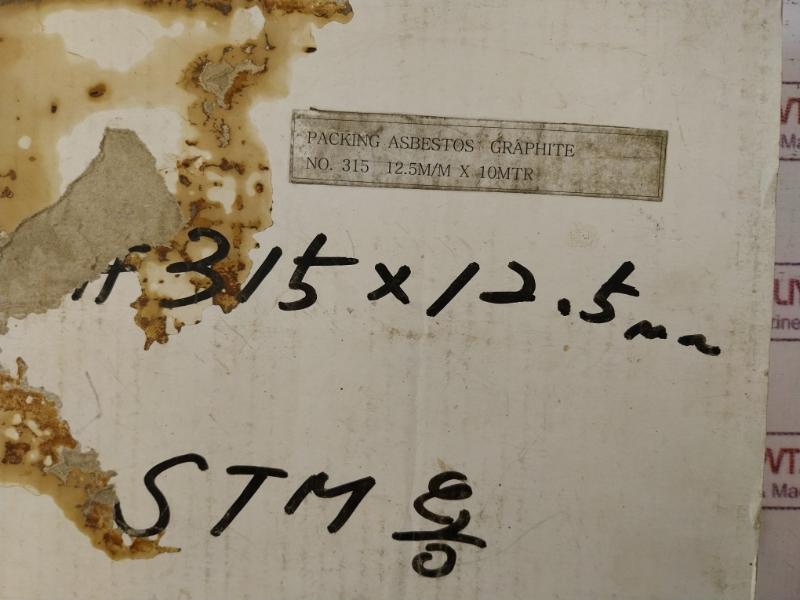 315 Packing Asbestos Graphite 12.5M/M X 10 Mtr