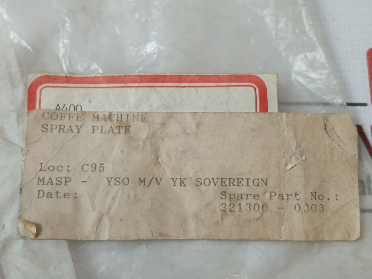 321300-0003 Coffee Machine Spray Plate