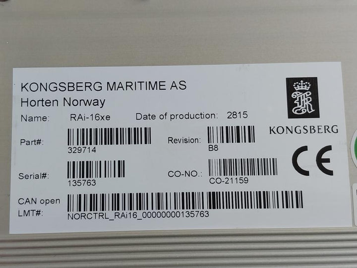329714 Kongsberg Remote Analogue Input Module 329384