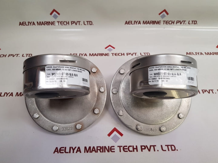 Wika En 837-3 Pressure Gauge 0 To 100 Mbar