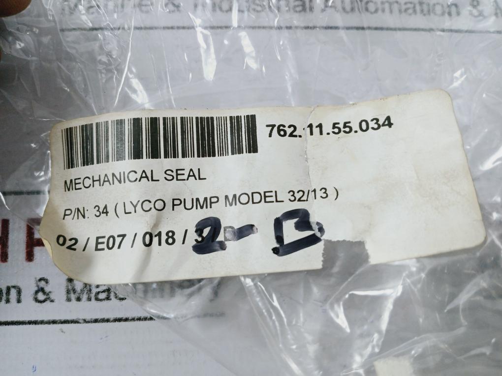 34 Mechanical Seal For Lyco Pump 32/13