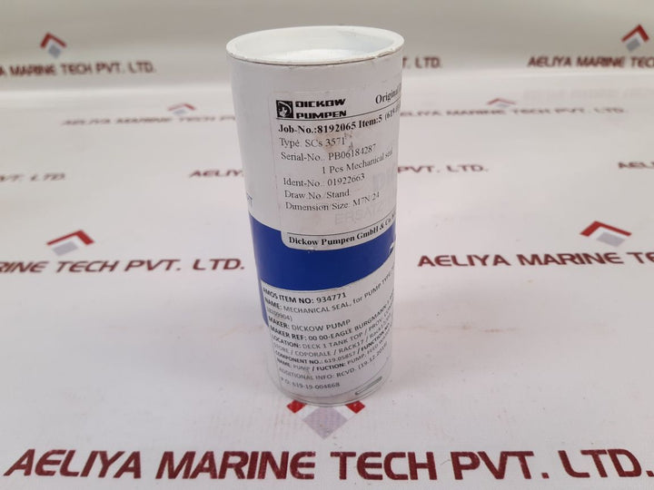 Dickow pumpen scs 3571 mecanical seal for pump - Aeliya Marine Tech