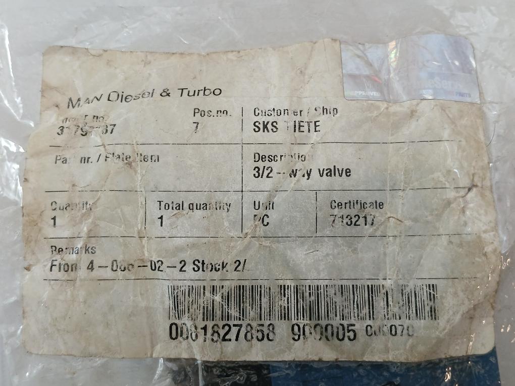 363.007.000.0 3/2-way Roller Lever Pneumatic Directional Control Valve Rexroth