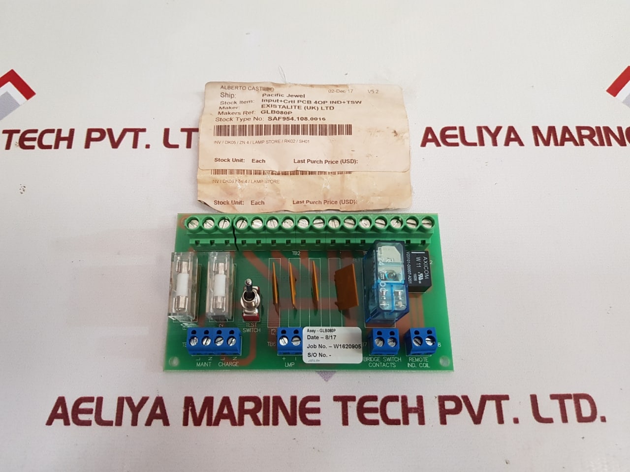 Existalite glb080p input and control pcb w1620905