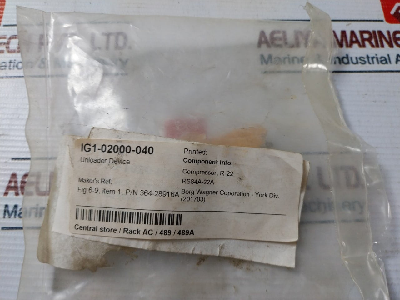 364-28916A Unloader Device Ig1-02000-040