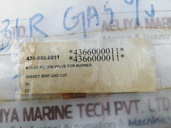 36 Gasket Bnr Gas Cut Boiler Piston Valve For Burner 436-600.0011