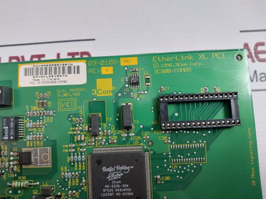 3Com 03-0108-002 Network Interface Card Rev A