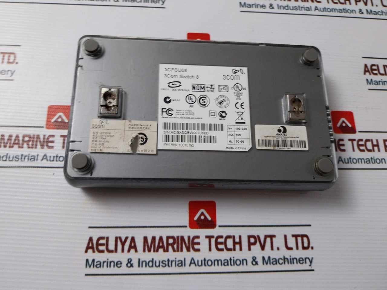 3com 3cfsu08 Ethernet Switch Hub Splitter 240vac 50-60hz