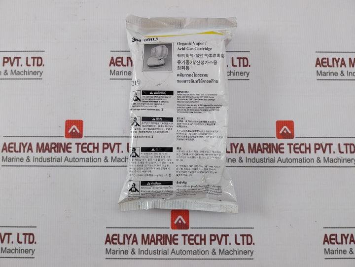 3M 6003 Organic Vapor/Acid Gas Cartridge 6000 Series (1Packet-2Pcs)