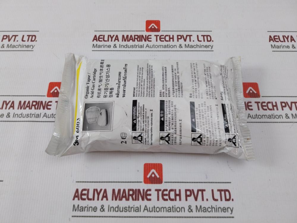 3M 6003 Organic Vapor/Acid Gas Cartridge 6000 Series (1Packet-2Pcs)