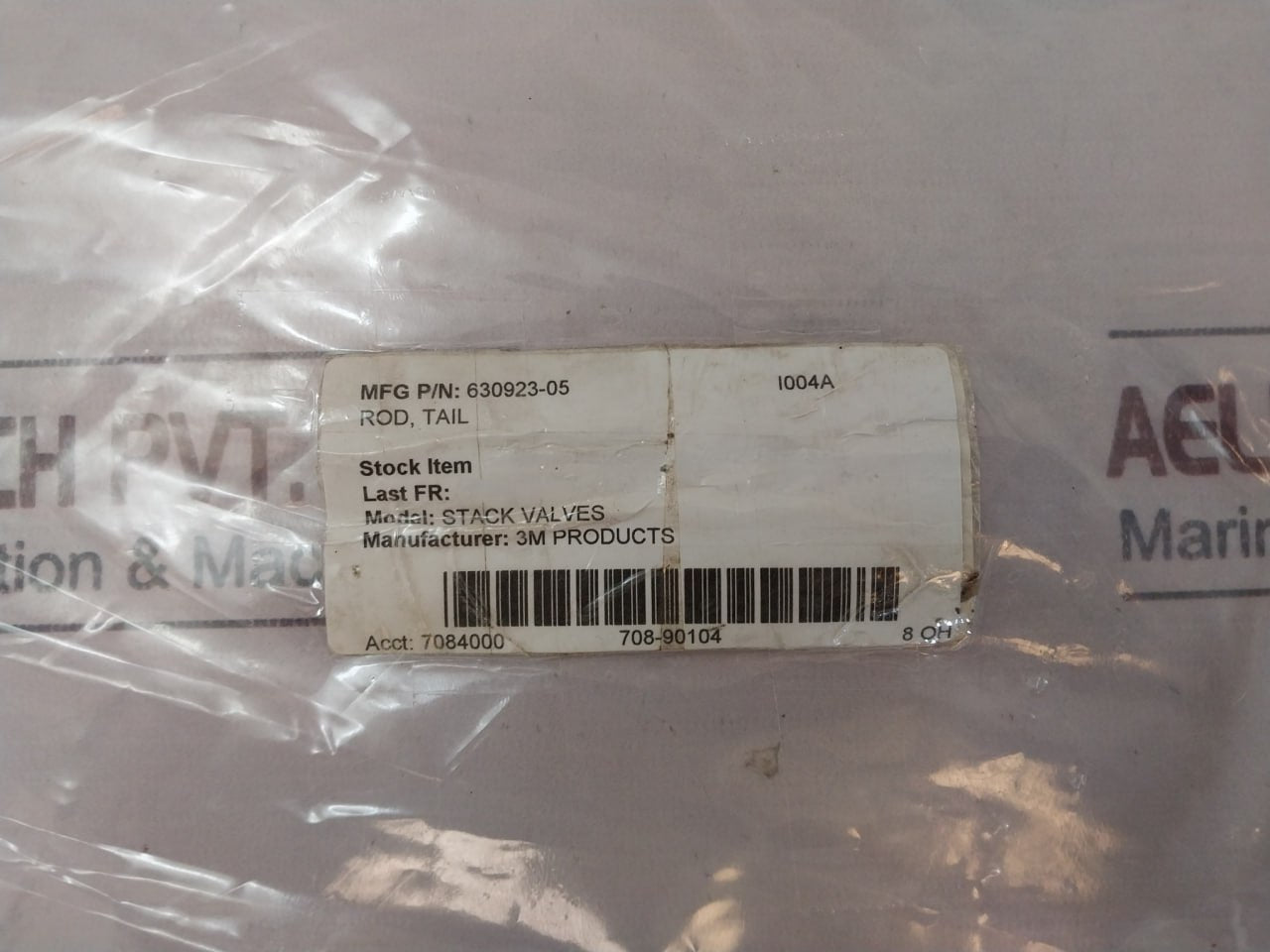 3M 630923-05 Stack Valves Rod Tail Rev 02
