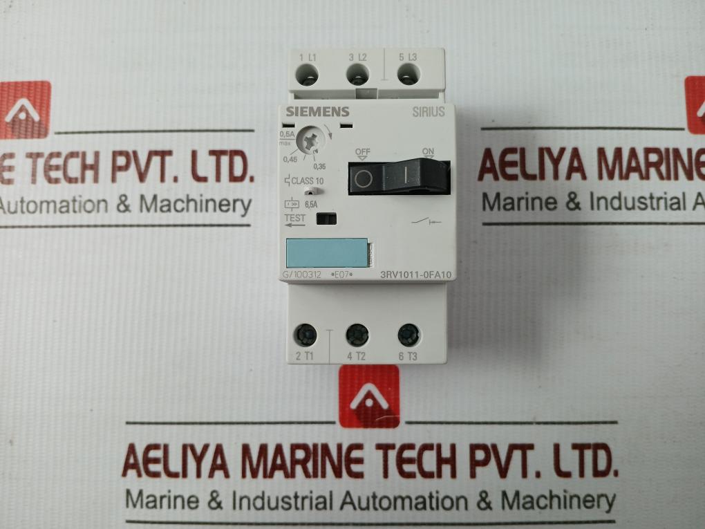 3Rv1011-0Fa10 Siemens 600V Circuit Breaker For Motor Protection