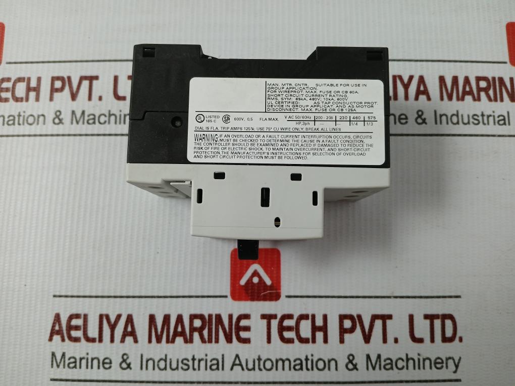 3Rv1011-0Fa10 Siemens 600V Circuit Breaker For Motor Protection