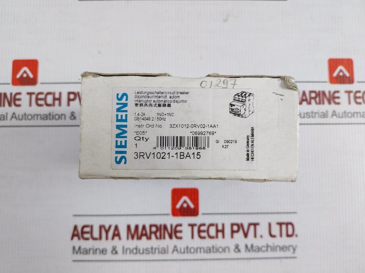 3Rv1021-1Ba15 Siemens Circuit Breaker 1.4-2A 6Kv