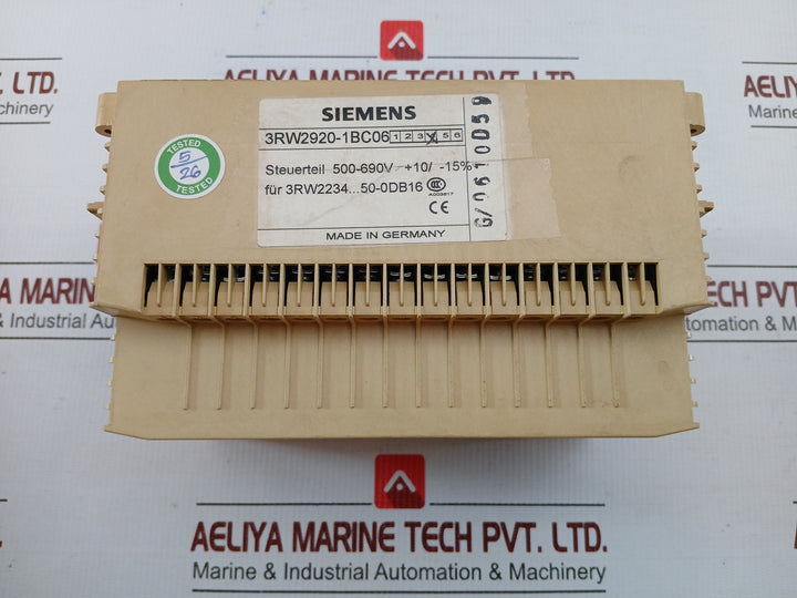 3Rw2920-1Bc06 Spare Control Unit 500-690V Siemens 40˚C-55˚C