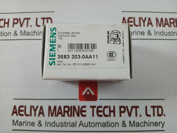 3Sb3 203-0Aa11 Push Button With Contact Block 50 Hz Siemens