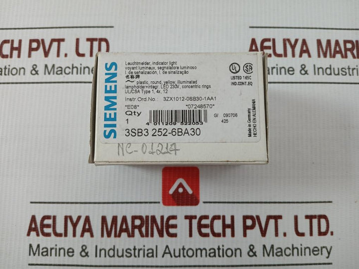 3Sb3 252-6Ba30 22Mm Siemens Plastic Round Complete Unit Combination 230V