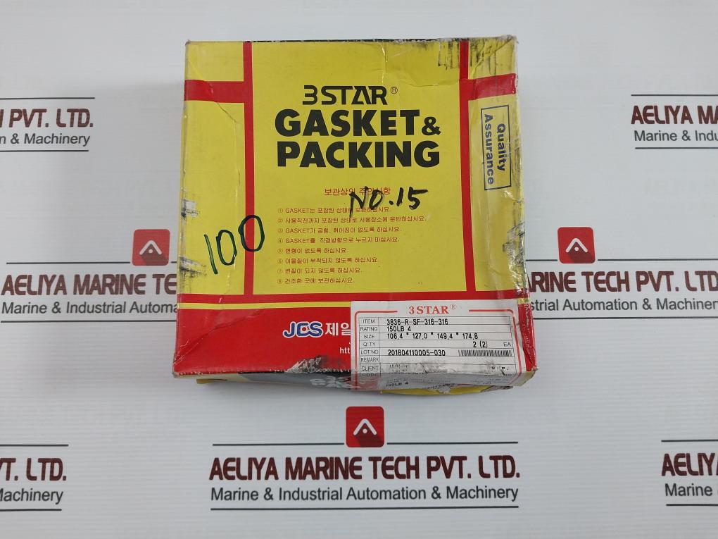 3 Star 316/F.G 316 Asme B16. 20 4-150 Spiral Wound Gasket