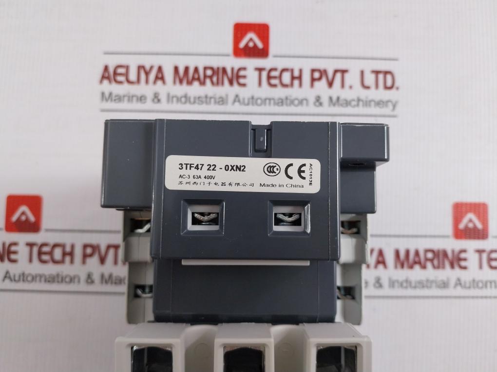 3Tf47 22-0Xn2 Siemens Contactor 63A Ac3 30Kw 400V 2No+2Nc