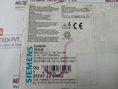 3Tf47 22-0Xn2 Siemens Contactor Ac 220V,50/60Hz