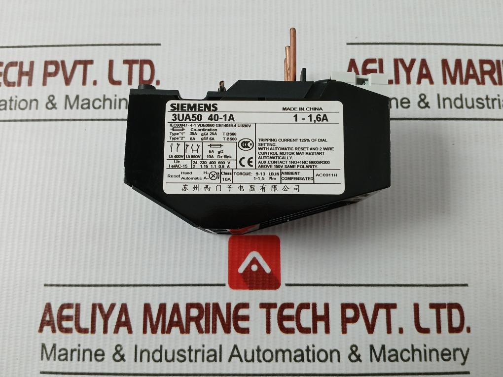 3Ua50 40-1A Overload Relay Siemens