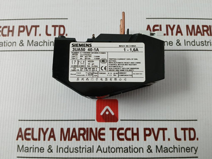 3Ua50 40-1A Overload Relay Siemens