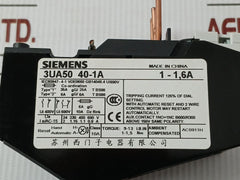 3Ua50 40-1A Overload Relay Siemens